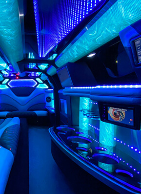 limousine with neon lights